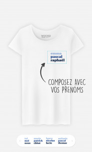 T-Shirt Femme 3 Prénoms à personnaliser