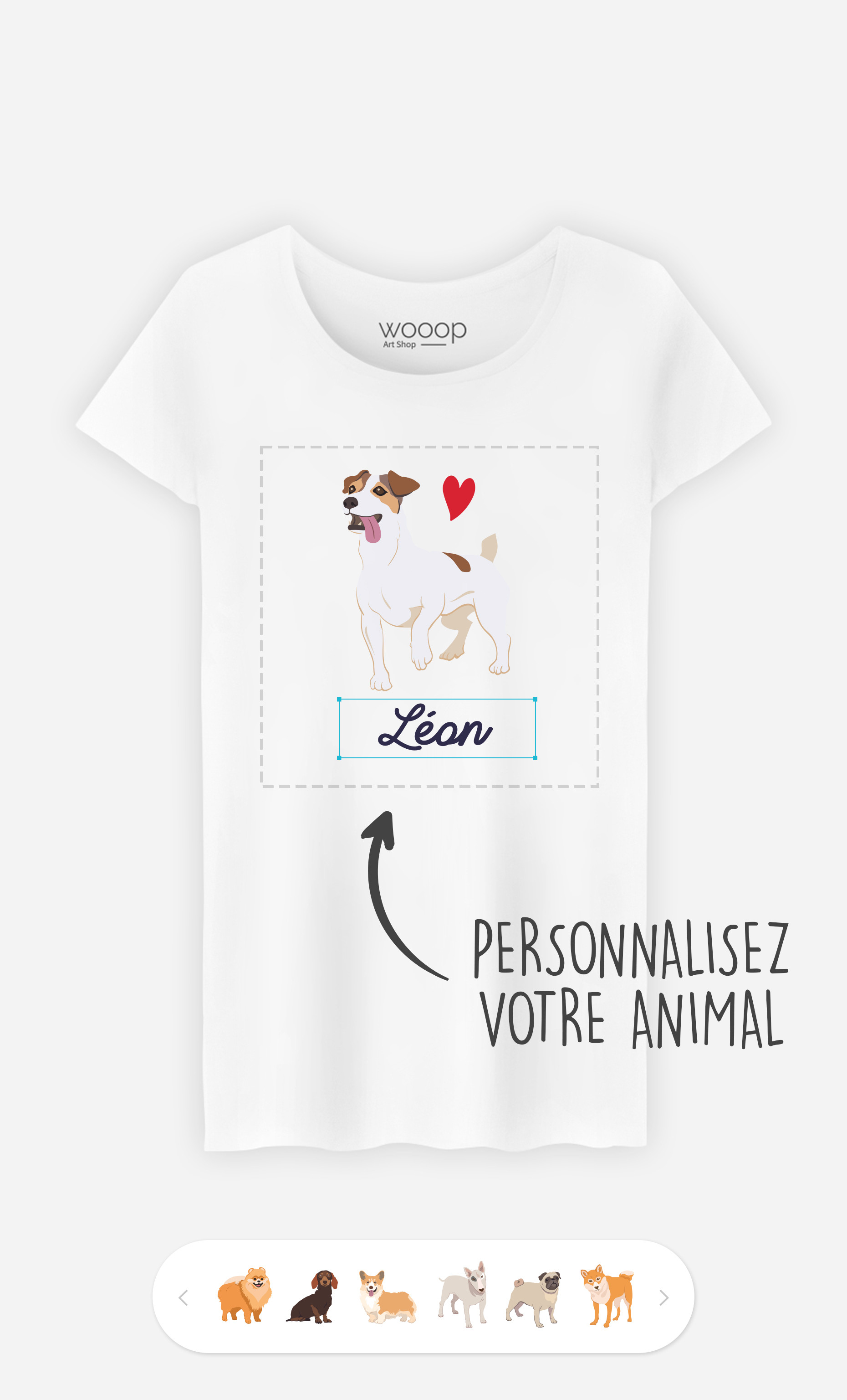 T-Shirt Femme Animal De Compagnie à personnaliser