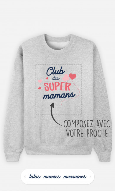 Sweatshirt Femme Club Des Supers à personnaliser