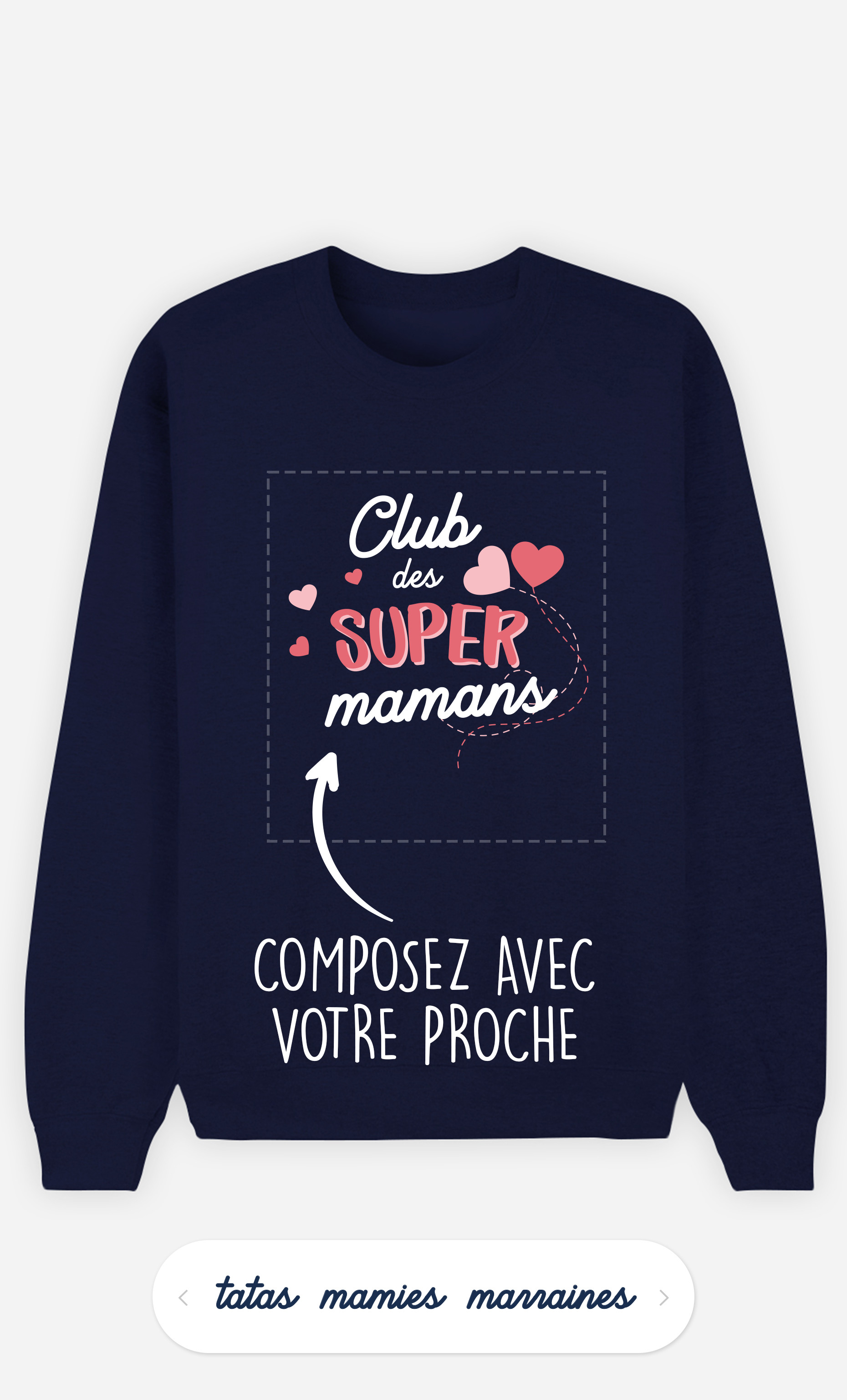 Sweatshirt Femme Club Des Supers à personnaliser