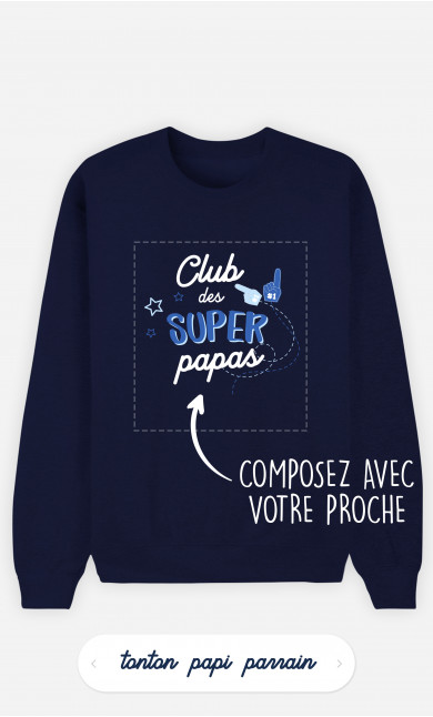 Sweatshirt Homme Club Des Supers à personnaliser