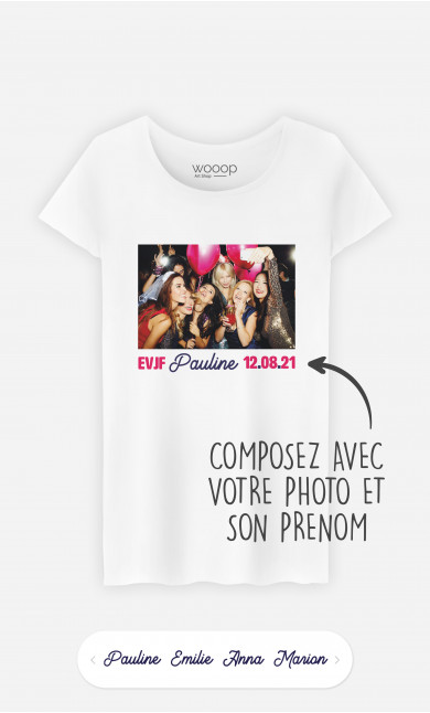 T-Shirt Femme EVJF Photo à personnaliser