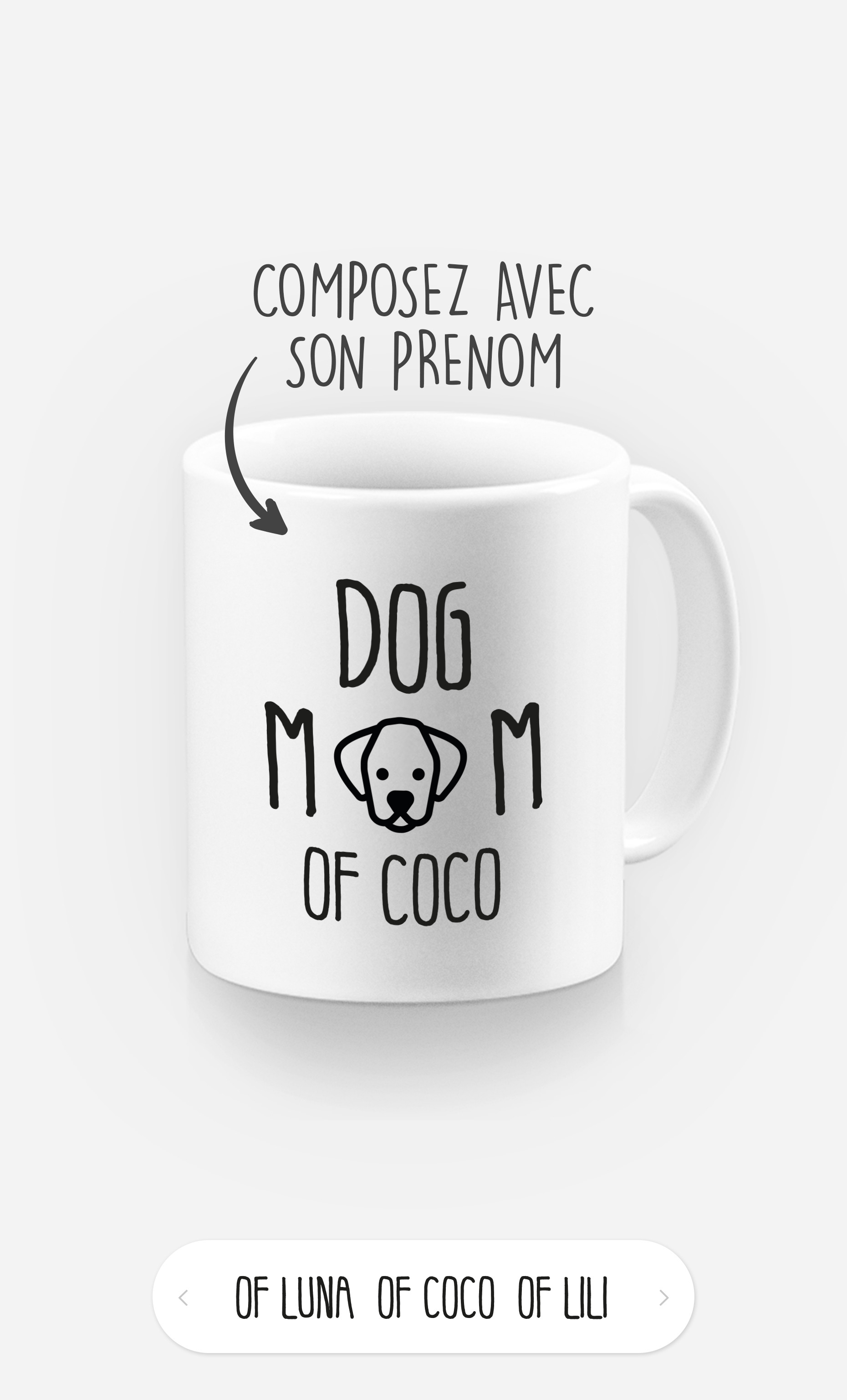 Mug Dog Mom à personnaliser