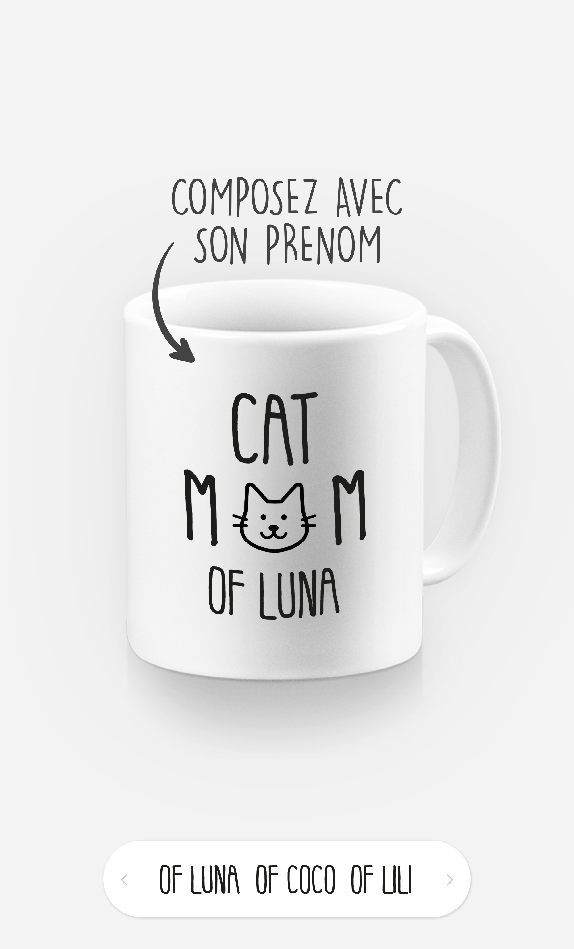 Mug Cat Mom à personnaliser