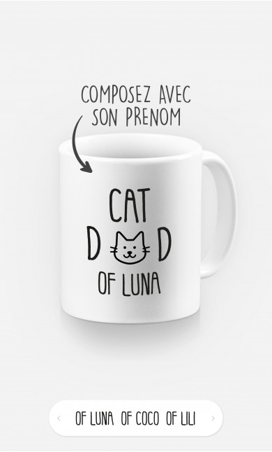 Mug Cat Dad à personnaliser