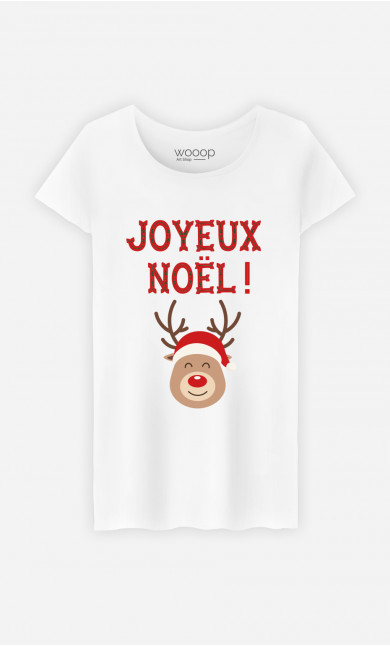T-Shirt Femme Joyeux Noël Renne