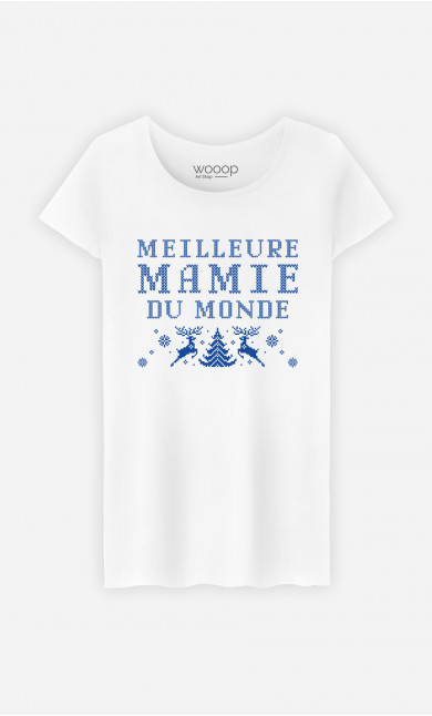 T-Shirt Femme Meilleure Mamie Du Monde Noël