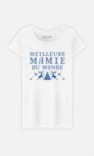 T-Shirt Femme Meilleure Mamie Du Monde Noël