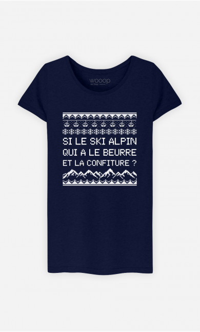 T-Shirt Femme Si Le Ski Alpin