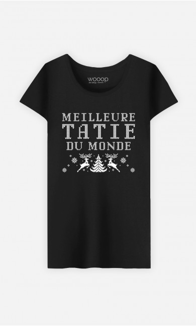 T-Shirt Femme Meilleure Tatie Du Monde Noël