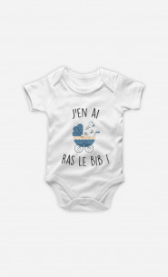 Body Bébé J'en Ai Ras Le Bib Bleu