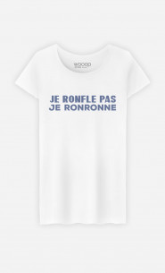 T-Shirt Femme Je Ne Ronfle Pas Je Ronronne