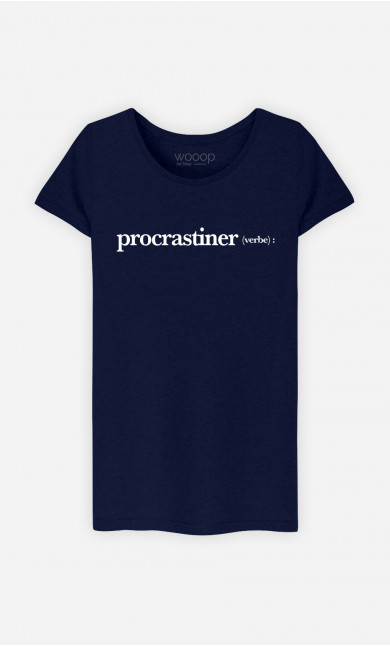 T-Shirt Femme Procrastiner Définition