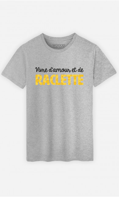 T-Shirt Homme Vivre D'amour Et De Raclette