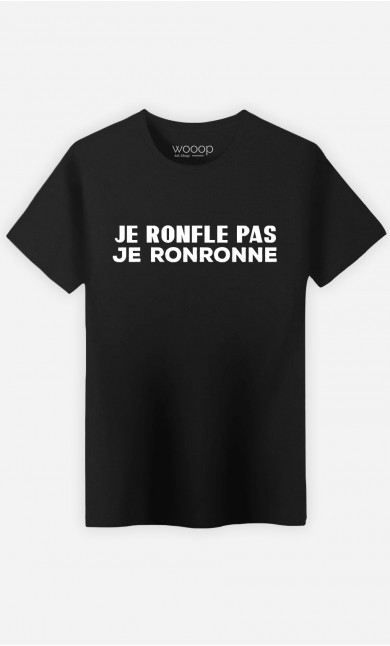 T-Shirt Homme Je Ne Ronfle Pas Je Ronronne