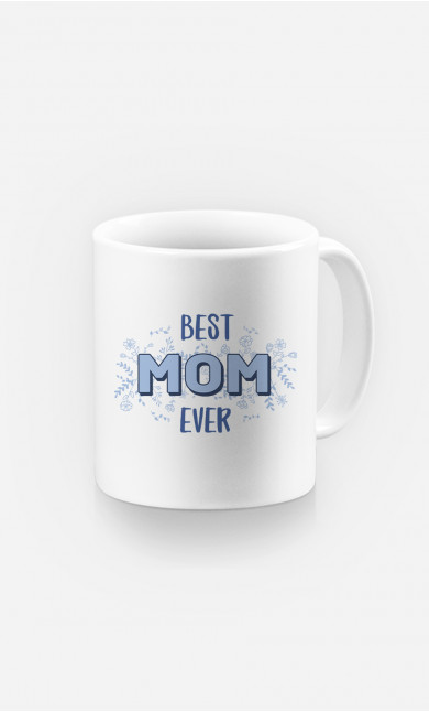 Mug Best Mom Ever Bleu
