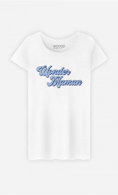 T-shirt Femme Wonder Maman Bleu