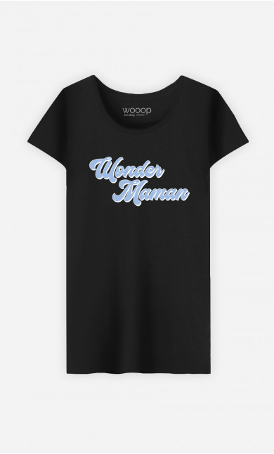 T-shirt Femme Wonder Maman Bleu