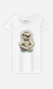 T-shirt Femme Sloth Meditate