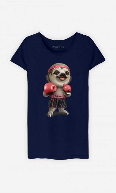 T-shirt Femme Sloth Boxing