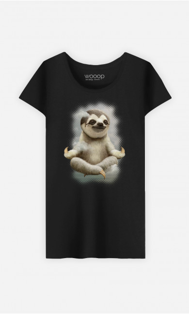 T-shirt Femme Sloth Meditate