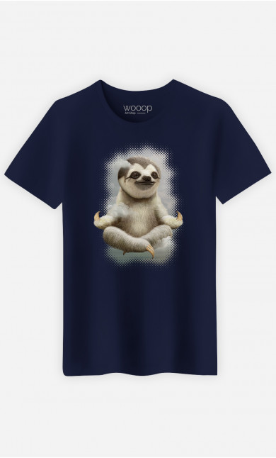 T-shirt Homme Sloth Meditate