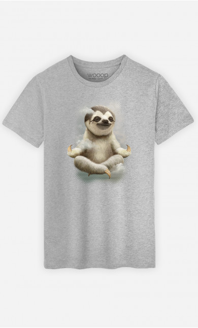 T-shirt Homme Sloth Meditate