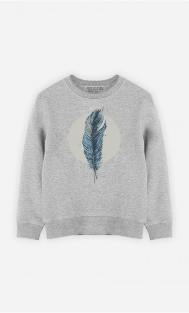 Sweat Enfant Feather In A Circle