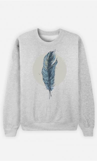 Sweat Femme Feather In A Circle