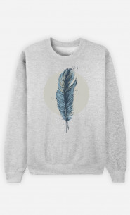 Sweat Femme Feather In A Circle