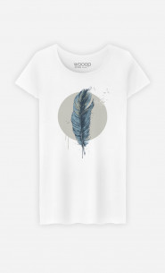 T-shirt Femme Feather In A Circle
