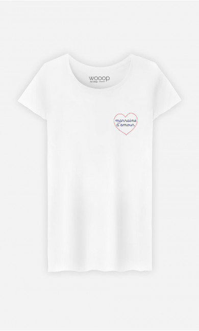 T-shirt Femme Marraine D'amour - Brodé