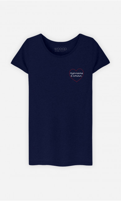 T-shirt Femme Marraine D'amour - Brodé