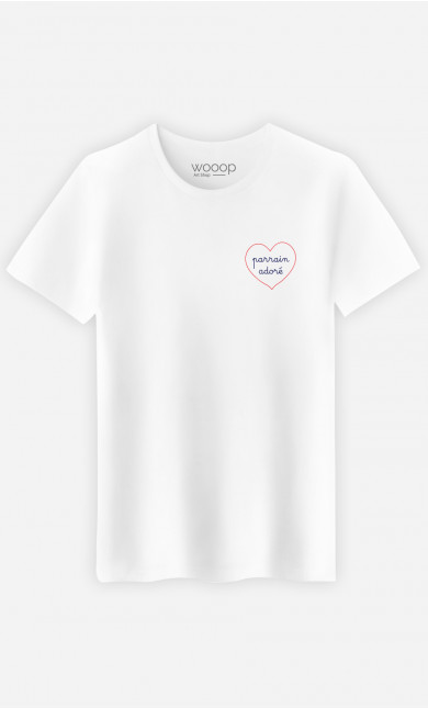 T-shirt Homme Parrain Adoré - Brodé