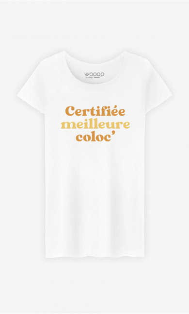 T-shirt Femme Certifiée Meilleure Coloc'