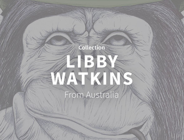 Une collection hipster animal et autres dans les produits de Libby Watkins.